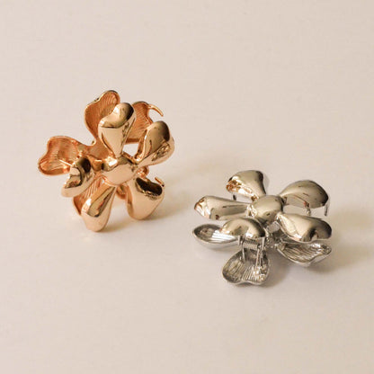 Flower Metal Hair Claw Clip | Gold