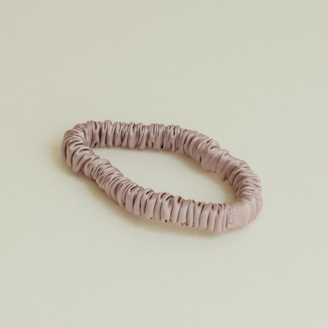 Pure Silk Slim Scrunchie Hair Ties Set | Dusty Pink