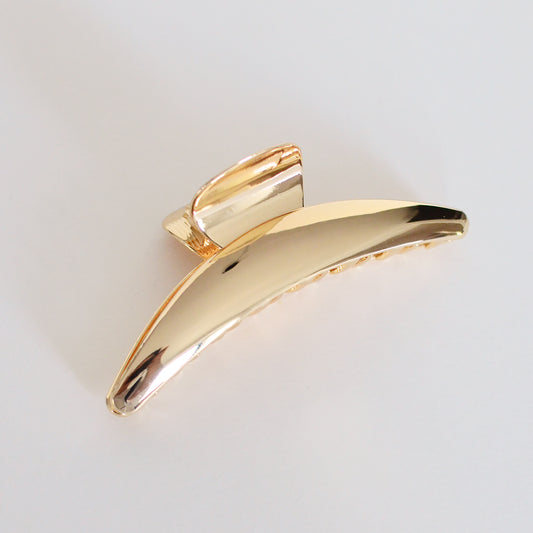 Luna Arc Metal Hair Claw Clip – Gold
