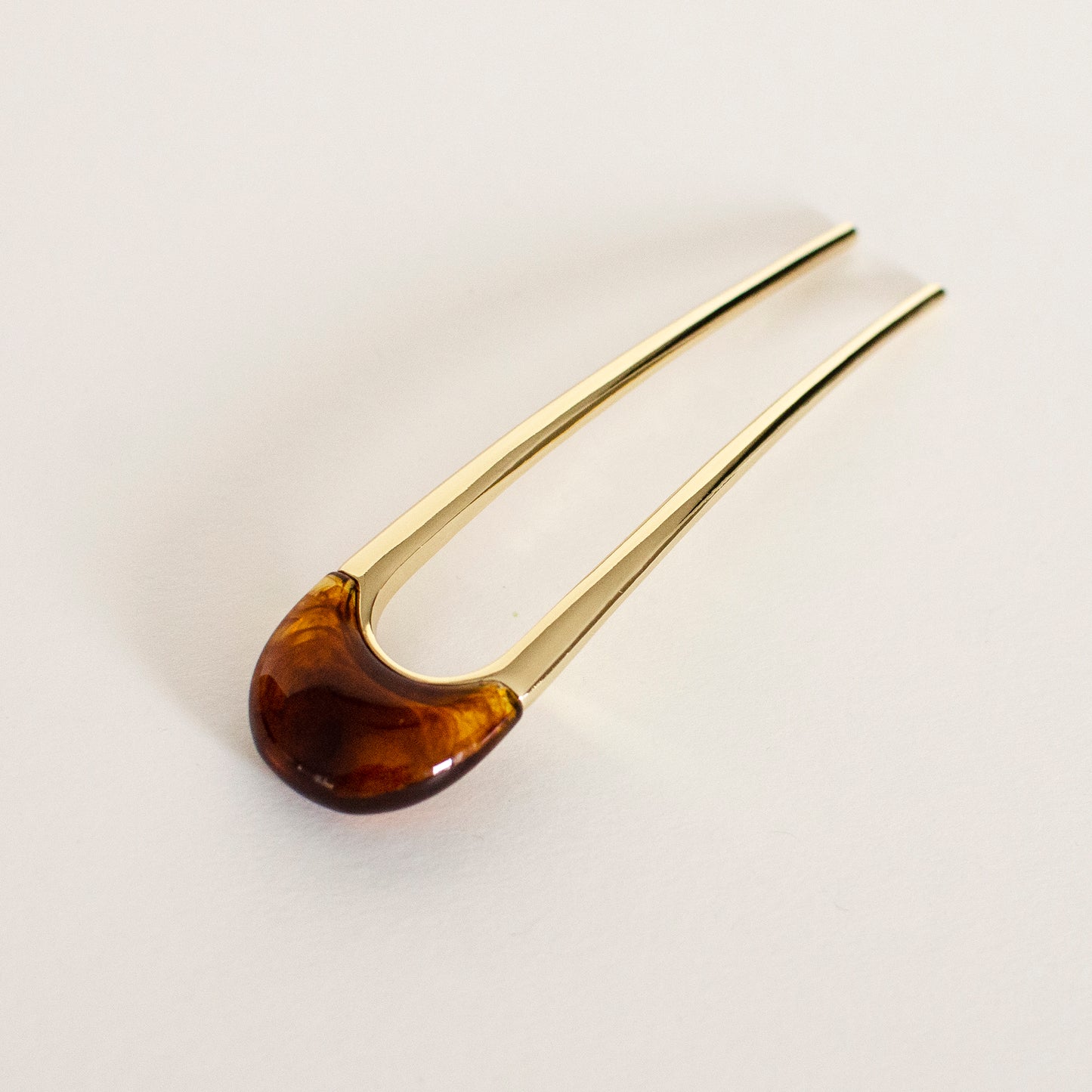Lune Resin Hair Stick - Amber