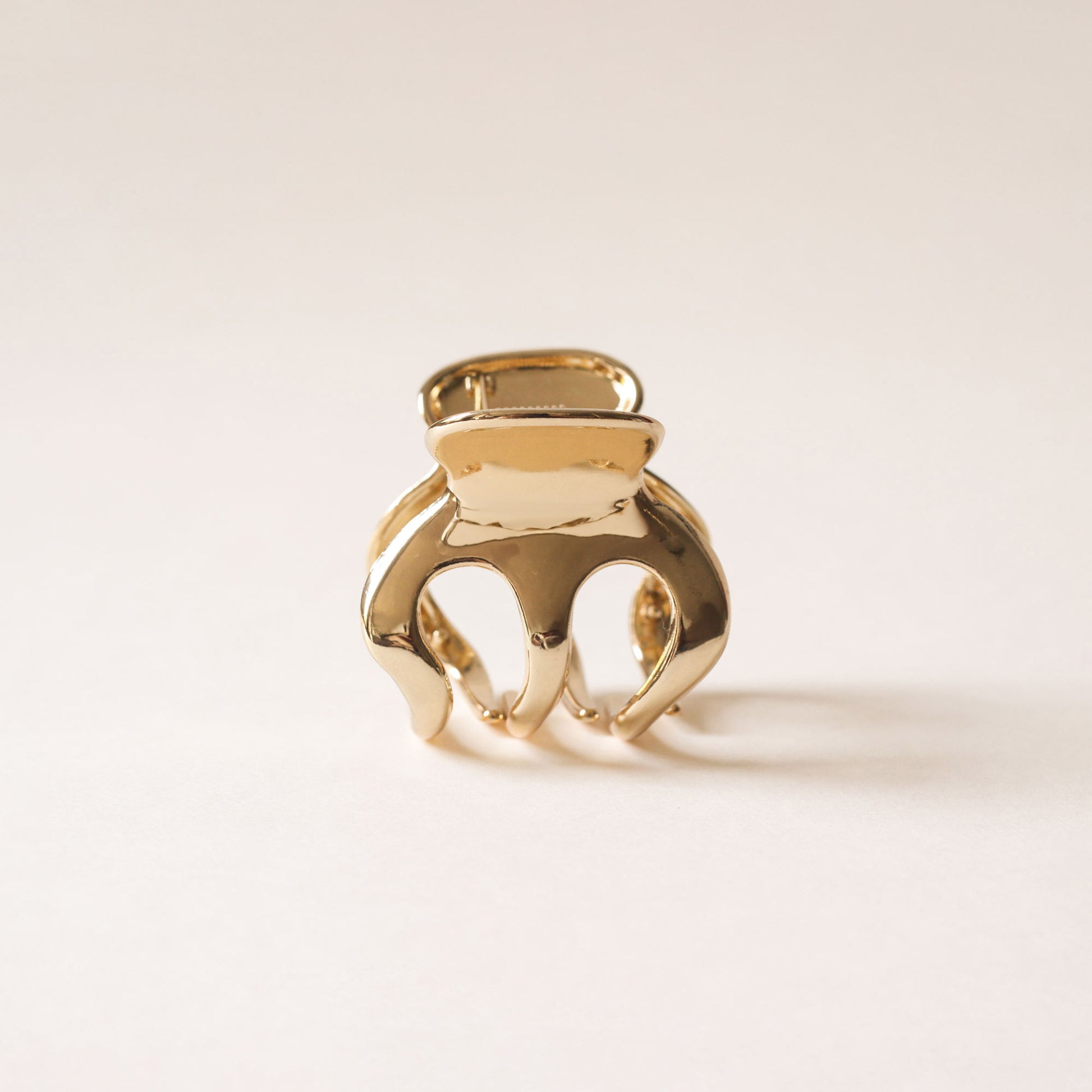 glossy gold hair claw clip