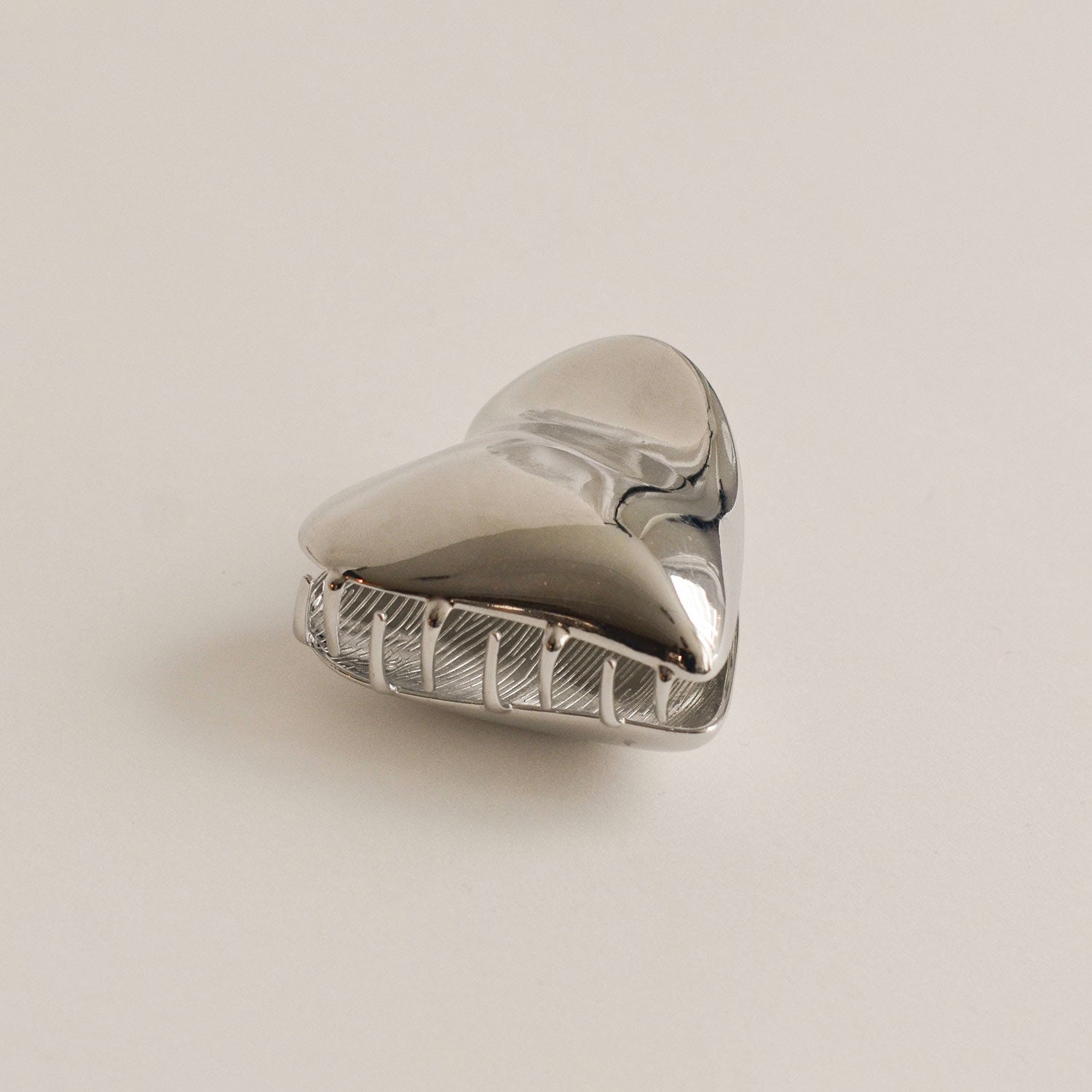A heart-shaped claw clip for hair