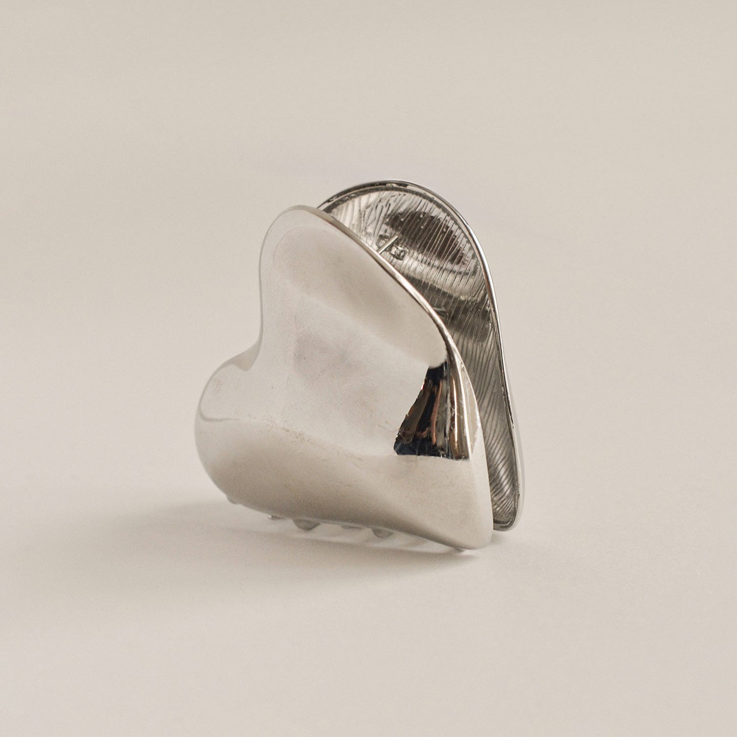 Hair clip shaped like a heart