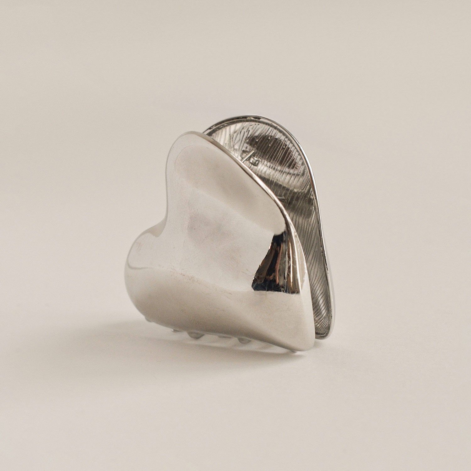 Hair clip shaped like a heart