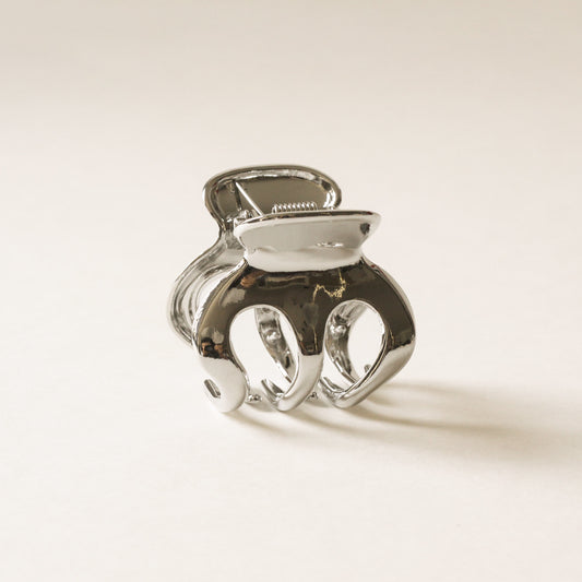 silver hair claw clip