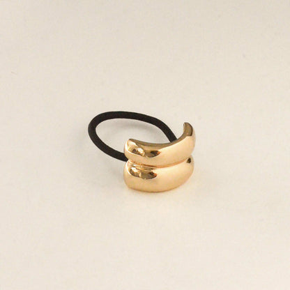 mini gold double cuff hair tie